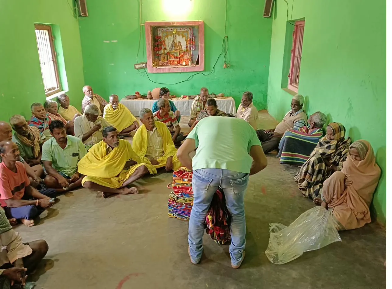Adarsha Odisha community gathering for a food and welfare distribution programme